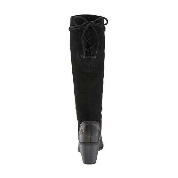 Timberland Women's Tall Slouch Leather Knee High BlackBootsA1Z4TALL SIZES